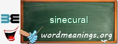WordMeaning blackboard for sinecural